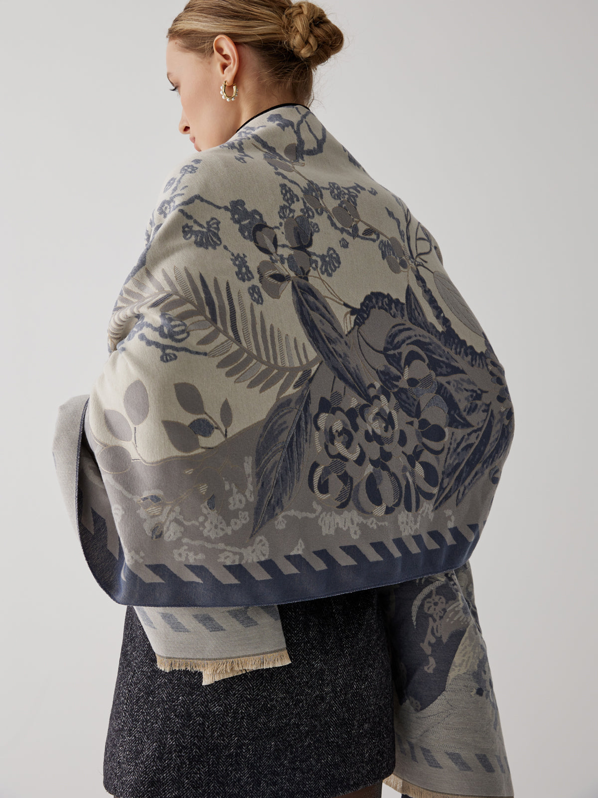 Emilia | Eleganter Jacquard Baumwollschal