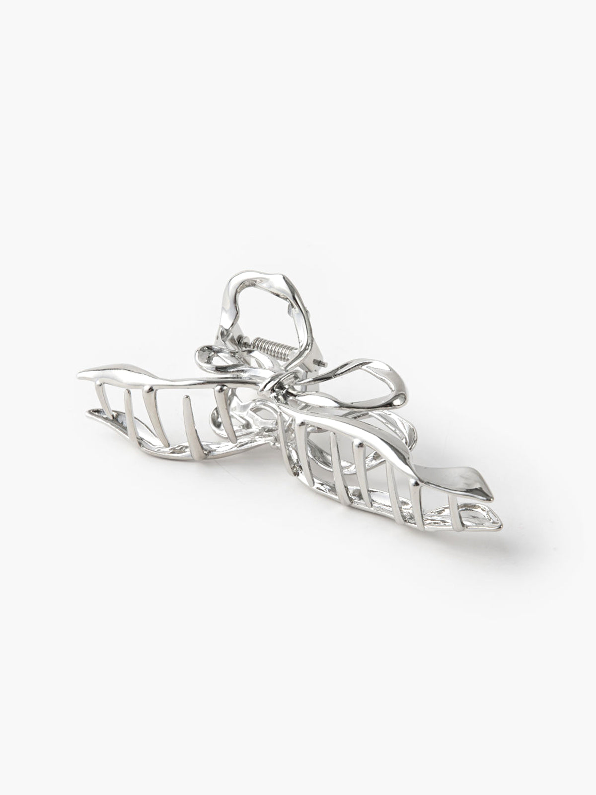 Lena | Unkonventionelle Metallic-Haarspange mit Schleife