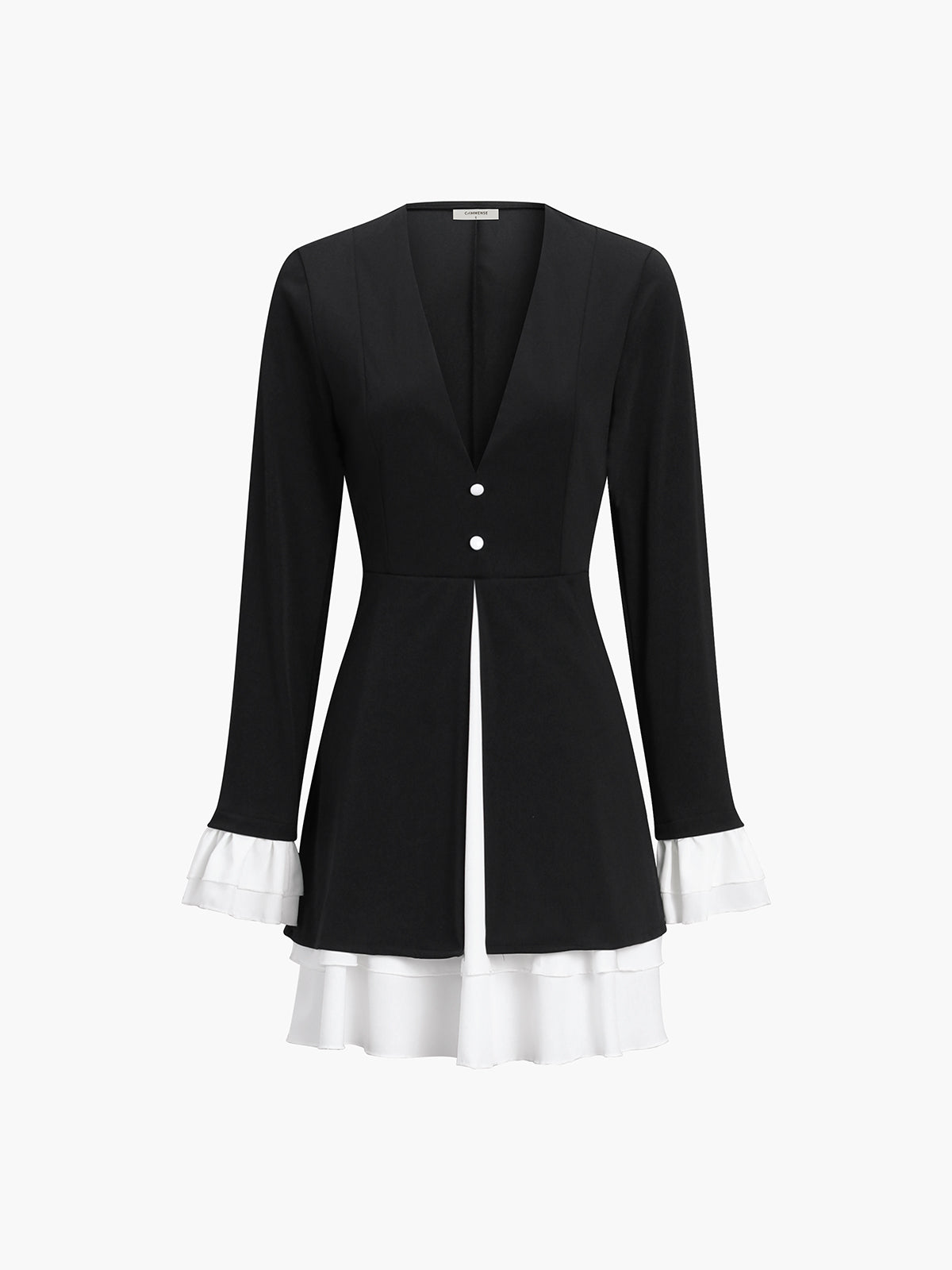 Clara | Elegantes Blazer-Kleid mit V-Ausschnitt und Knopfverschluss