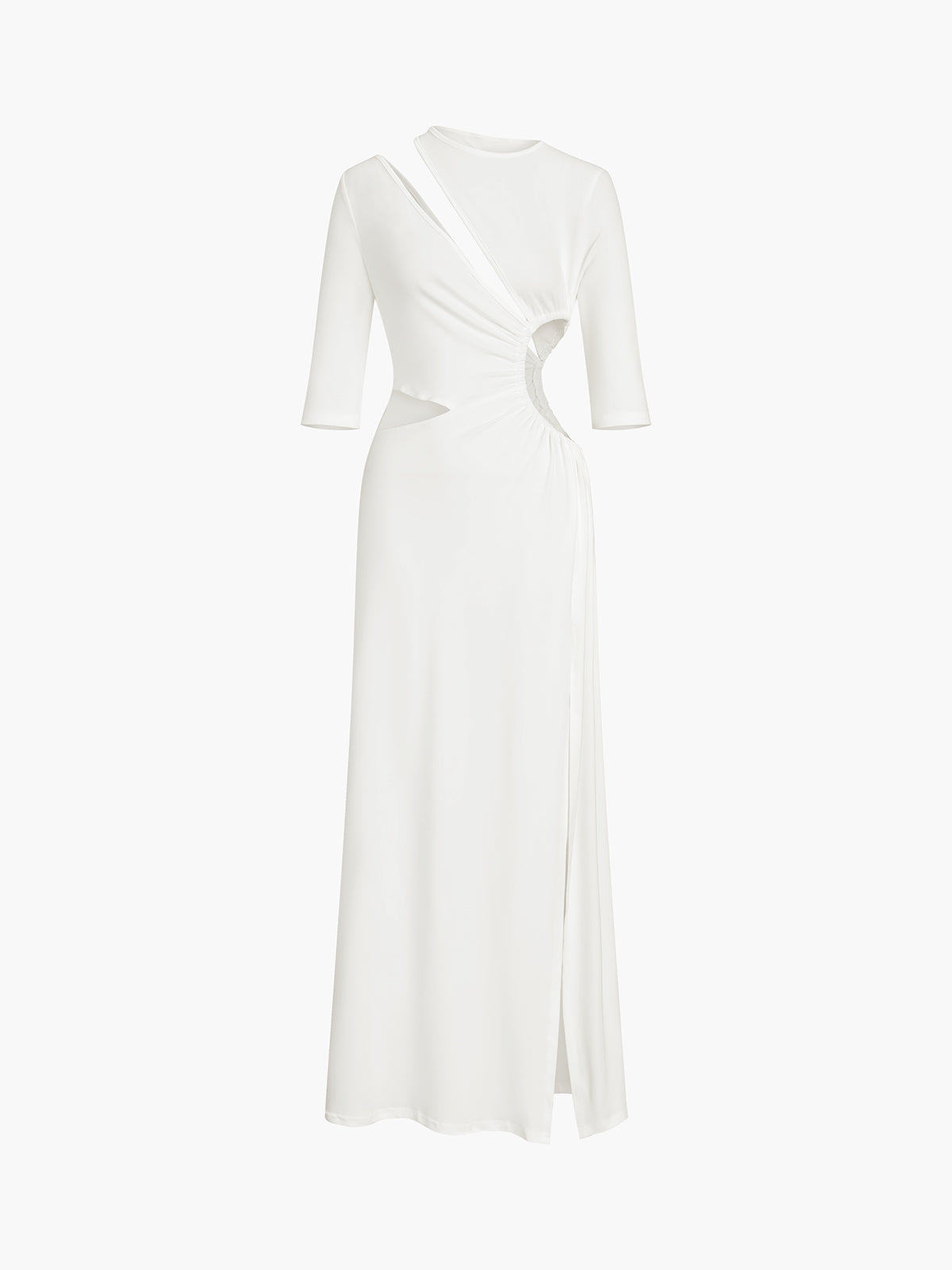 Clara | Cut-Out-Rüschensplit-Kleid Maxi