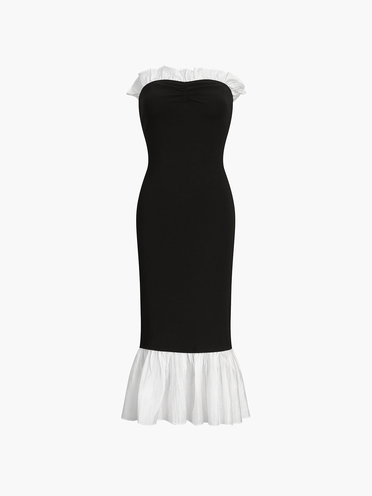 Emilia | Verspieltes Midi Kleid mit Rüschensaum