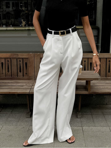Diana | Elegante Hose mit weitem Bein ohne Gürtel