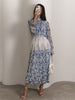 Anna | Plissiertes Langarmkleid mit Blumenmuster