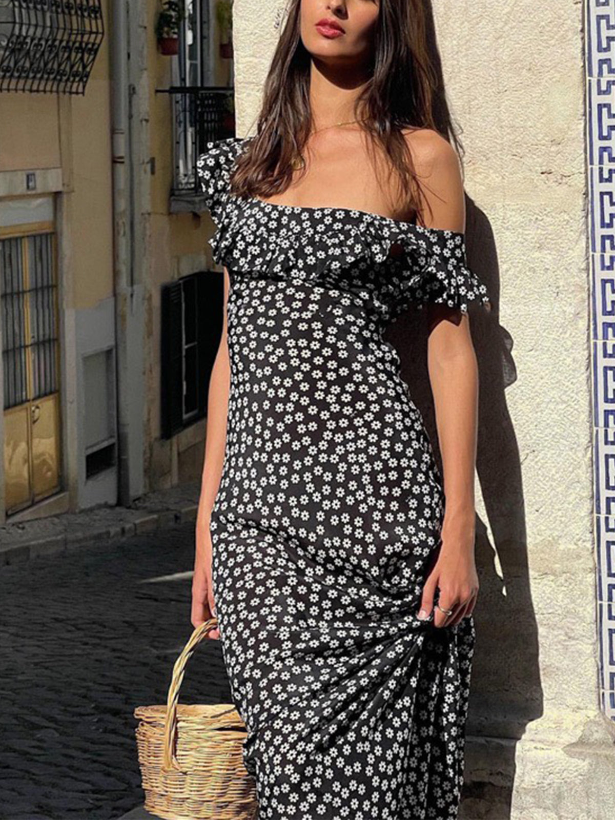 Daisy | Langes Kleid mit floralen Druck