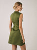 Anna | Satin Kurzkleid mit Rundhalsausschnitt