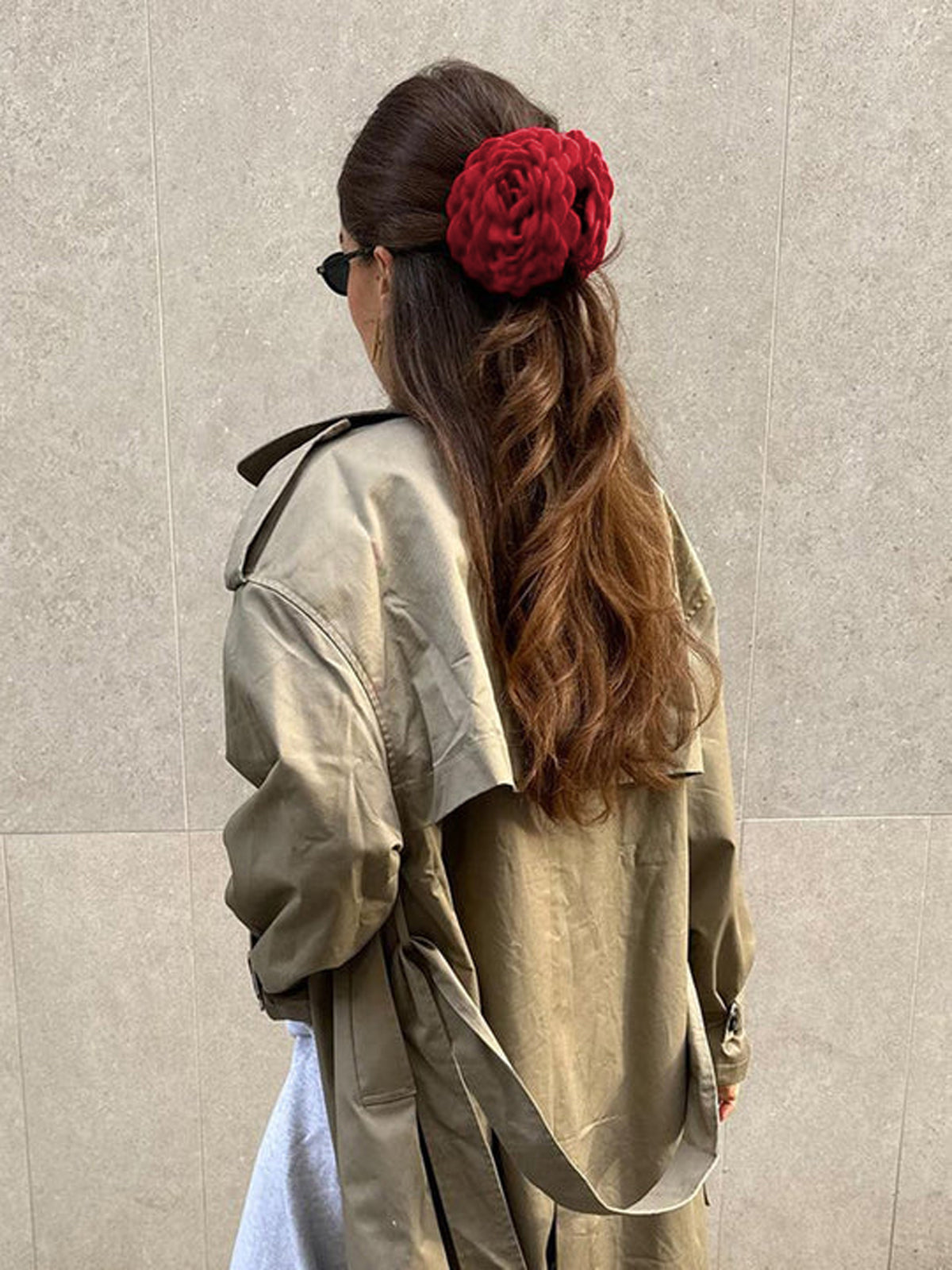 Rosa | Große Haarspange mit Blumenmotiv