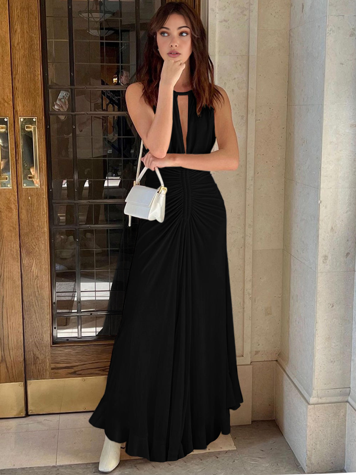 Clara | Verspieltes Faltenkleid mit Lace-Up-Design