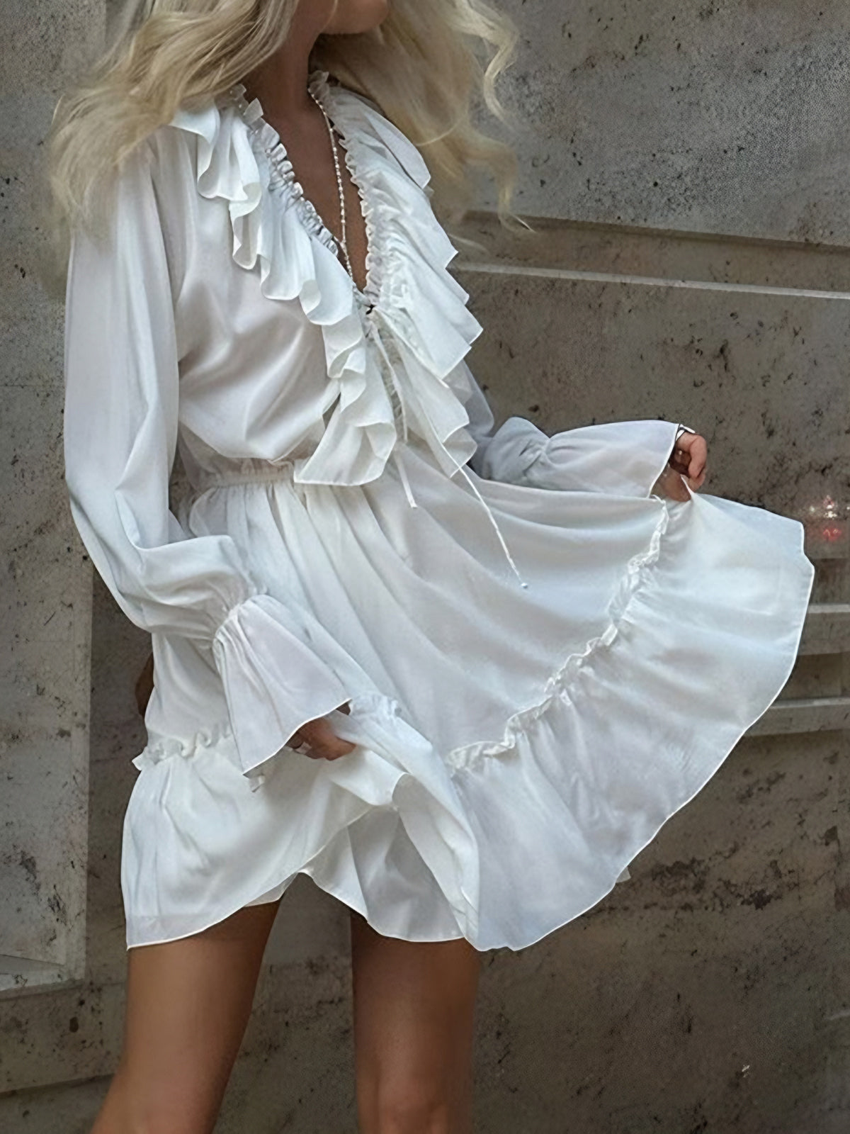 Clara | Bezauberndes Rüschendetail Kleid