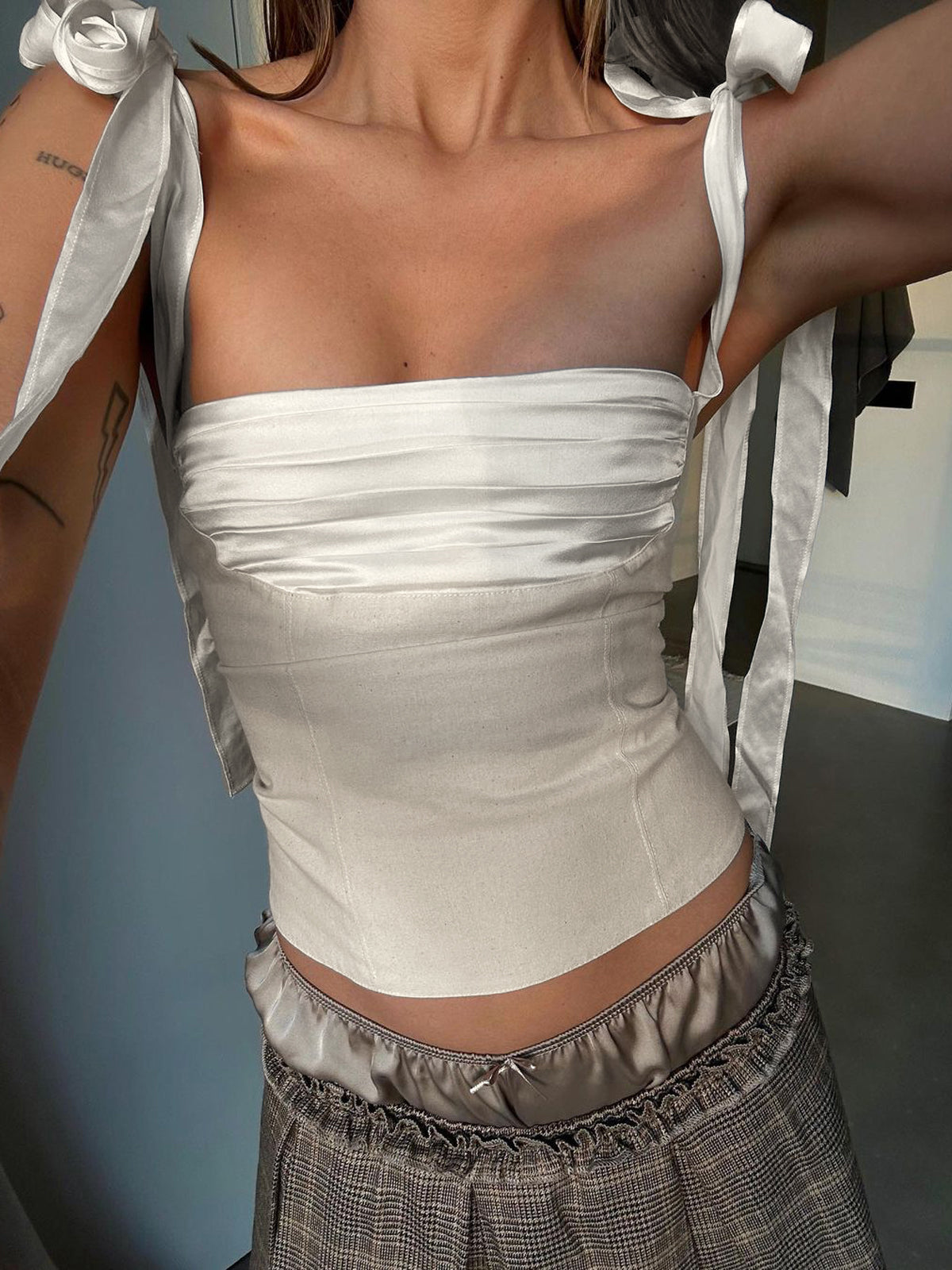 Clara | Patchwork Knotted Cami Top