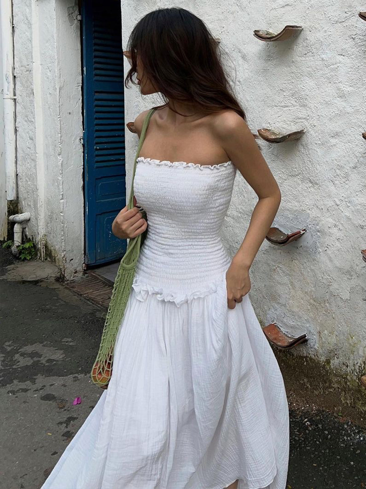 Marie | Elegantes Maxikleid aus Baumwollmischung