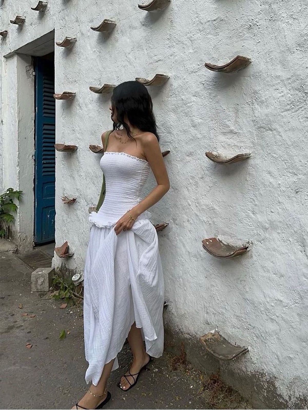 Marie | Elegantes Maxikleid aus Baumwollmischung