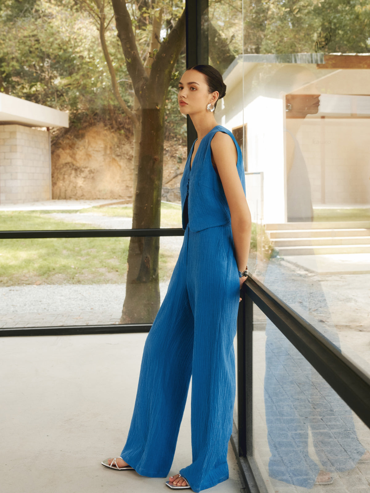 Max | Lässige Baumwoll- und Leinenweste