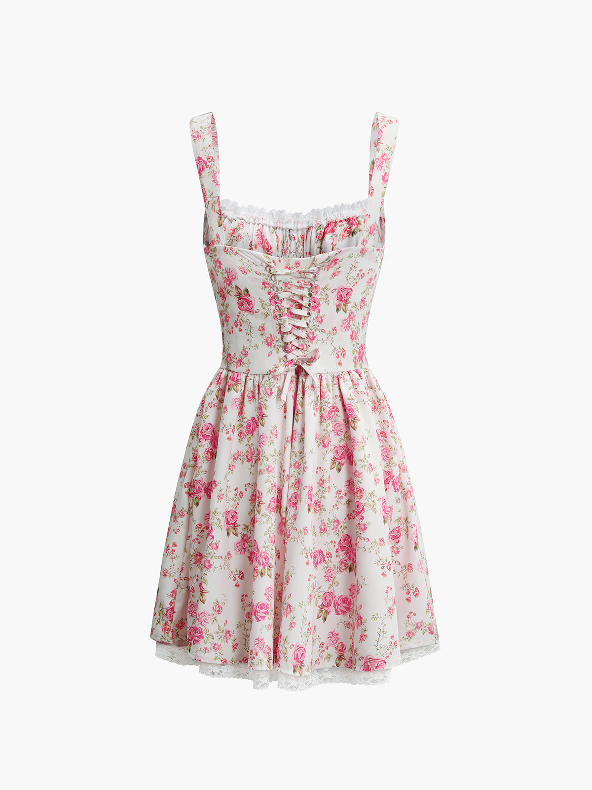 Clara | Florales Kurzkleid mit Taillenknoten