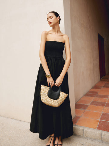 Clara | Elegantes Maxikleid mit schulterfreiem Design