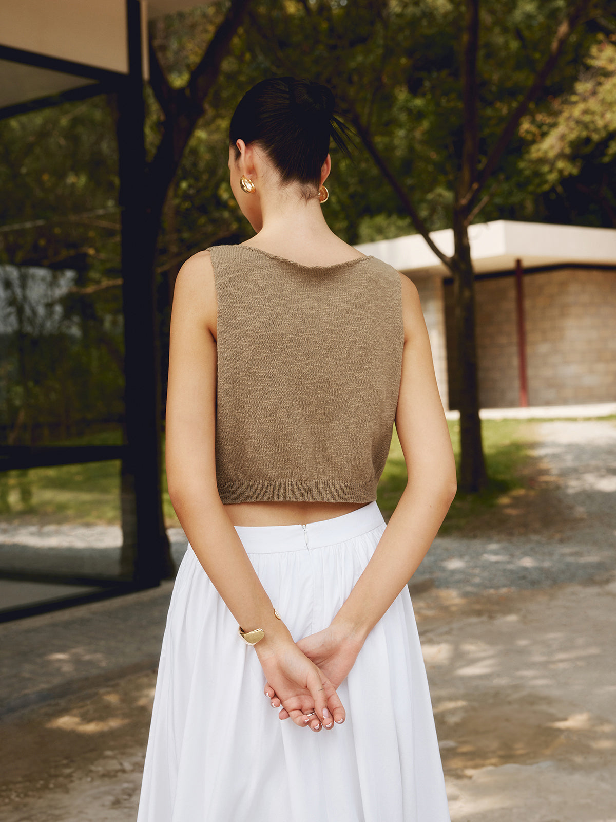 Clara | Stilvolles Baumwoll-Mix Crop Top