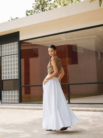 Clara | Stilvolles Baumwoll-Mix Crop Top