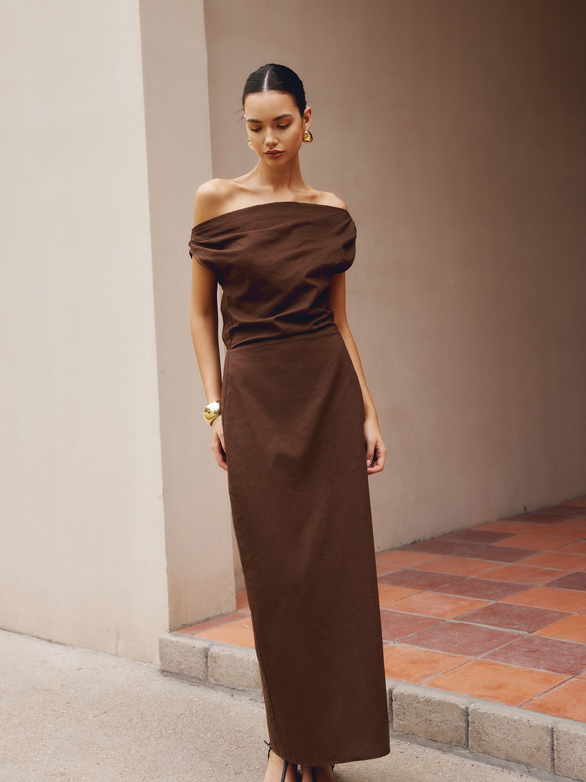 Clara | Asymmetrisches Baumwoll- und Leinenkleid
