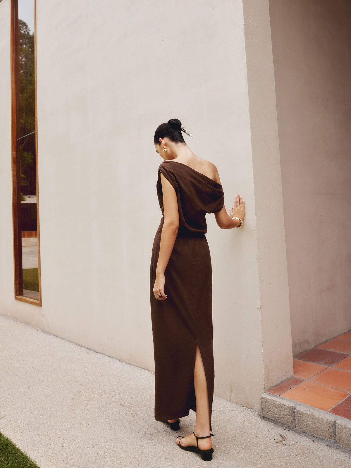 Clara | Asymmetrisches Baumwoll- und Leinenkleid