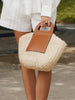 Mia | Zweifarbige Strohtasche