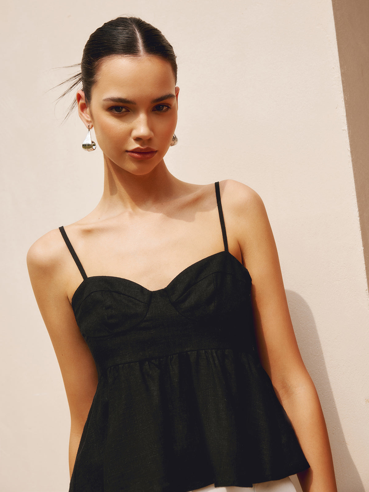 Clara | Glänzende Blätter-Ohrhänger