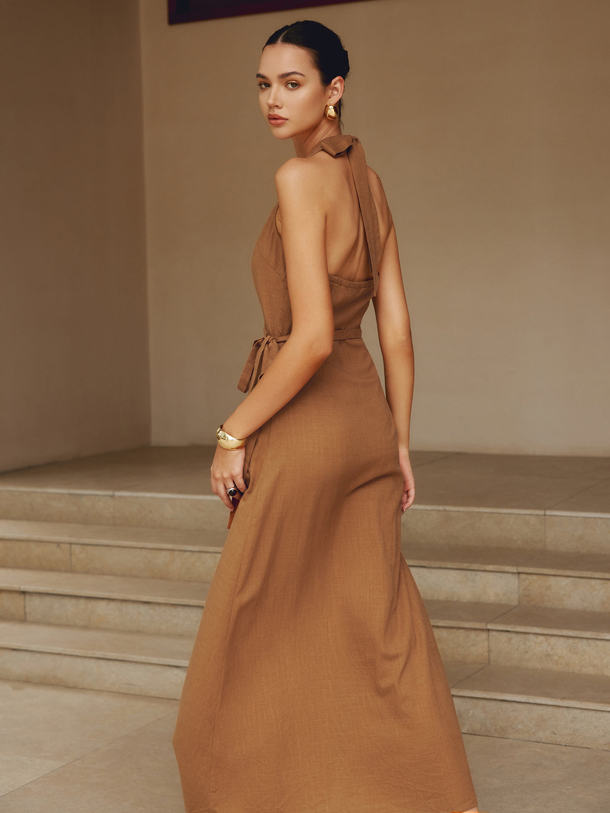 Clara | Wickelkleid aus Baumwolle und Leinen