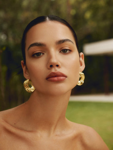 Clara | Geometrische Unregelmäßige Textur Ohrstecker