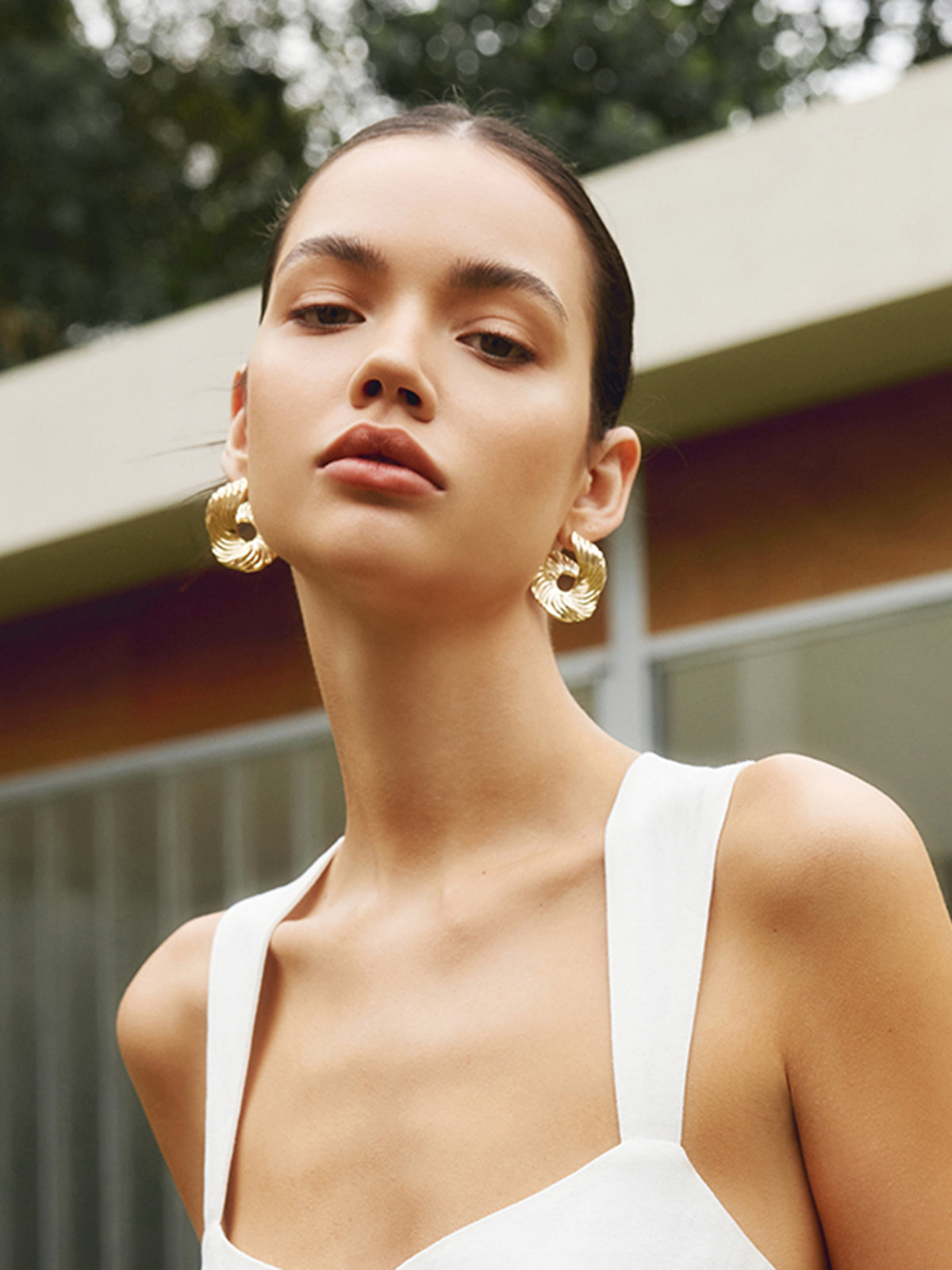 Clara | Geometrische Unregelmäßige Textur Ohrstecker