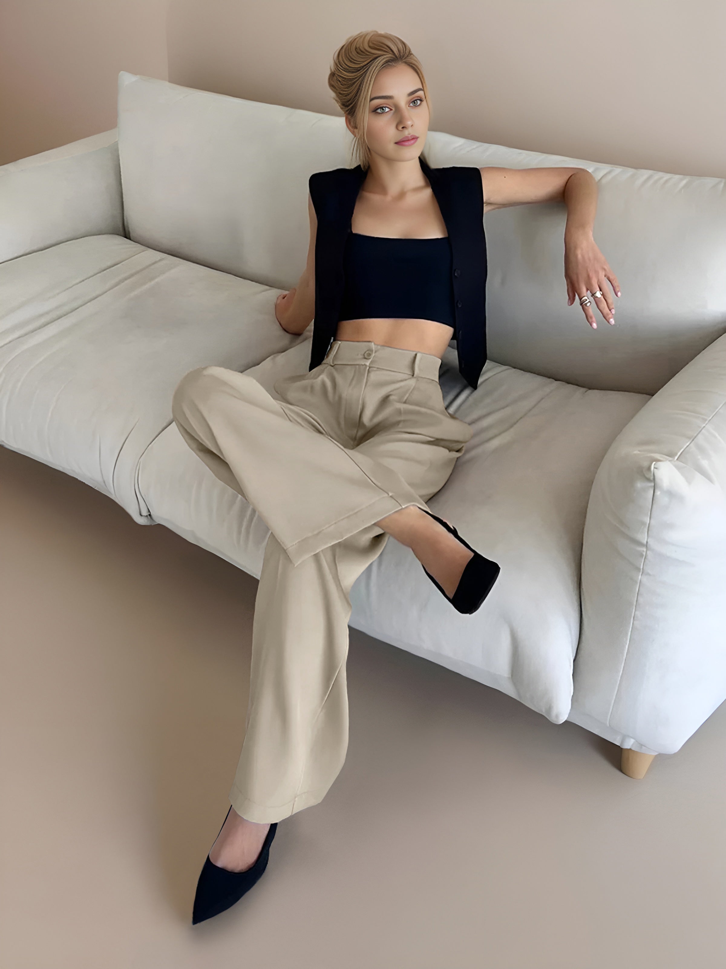 Leonie | Weite Beinhosen mit Taschen