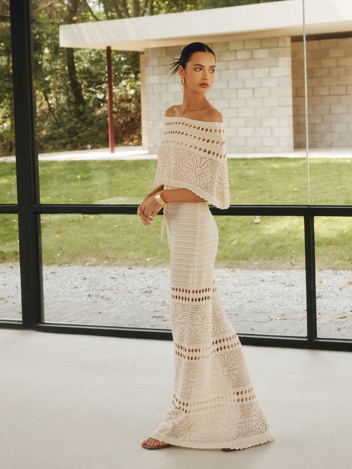 Clara | Elegantes Maxikleid mit Schal