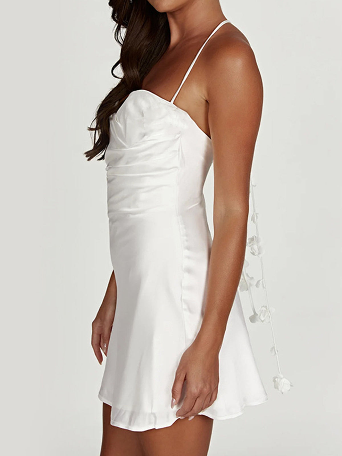 Emma | Sexy Kurzkleid mit Blumenstreifen