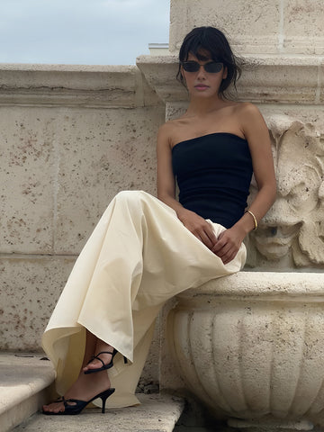 Clara | Kontrastfarbenes Tube Maxikleid