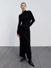 Clara | Asymmetrisches Karamell-Strick-Top mit langen Ärmeln
