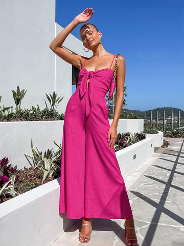 Clara | Eleganter Baumwoll-Jumpsuit mit Twist-Detail