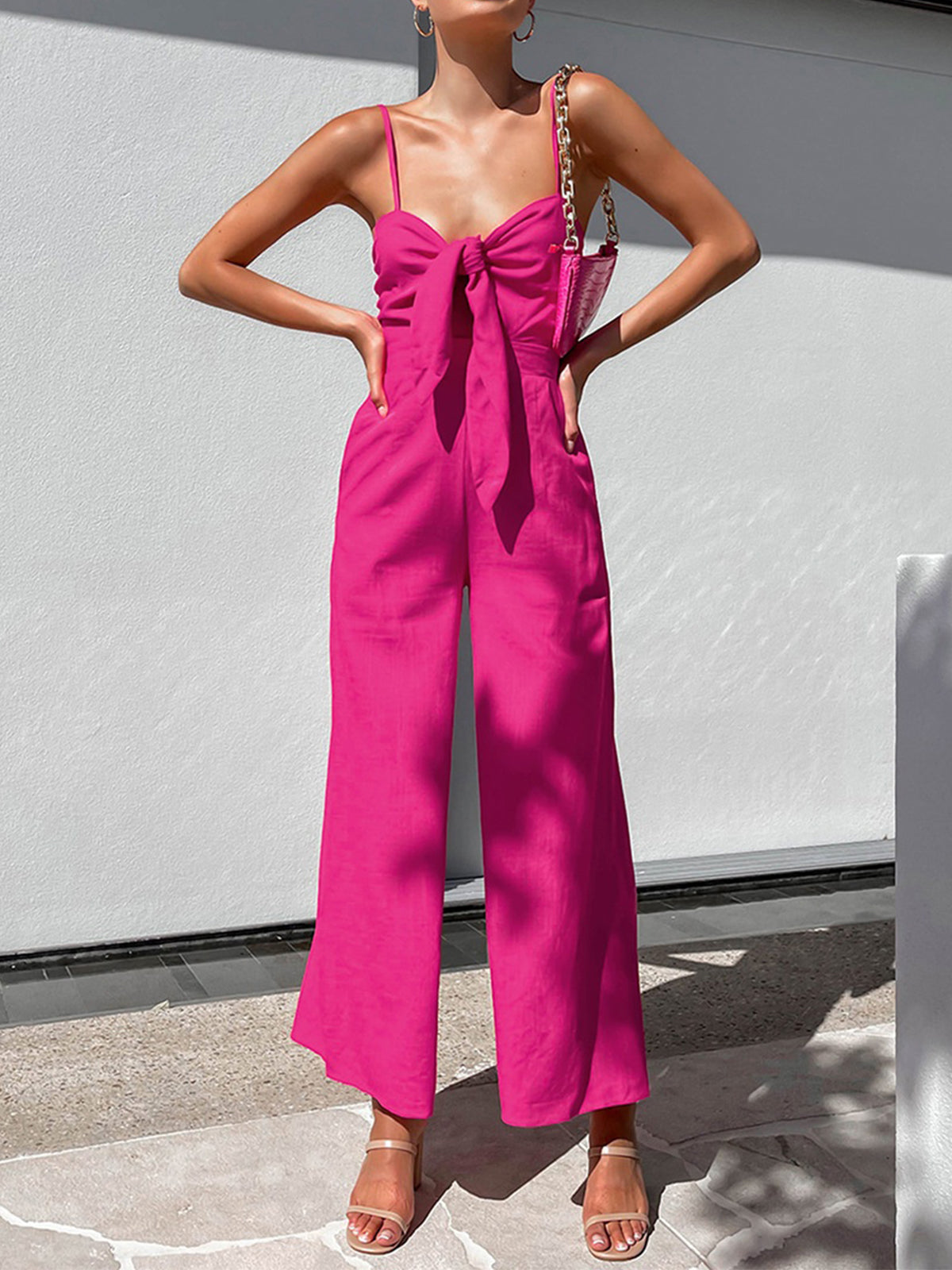 Clara | Eleganter Baumwoll-Jumpsuit mit Twist-Detail