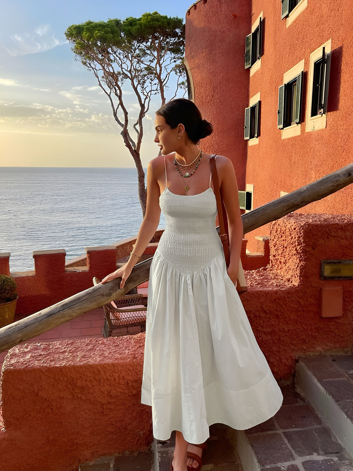 Leonie | Romantisches Midi-Kleid mit Raffung