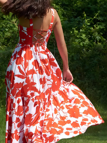 Clara | Blühendes Sommerblumen-Cami-Maxikleid