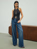 Claire | Halter-Top mit Strass-Schleife