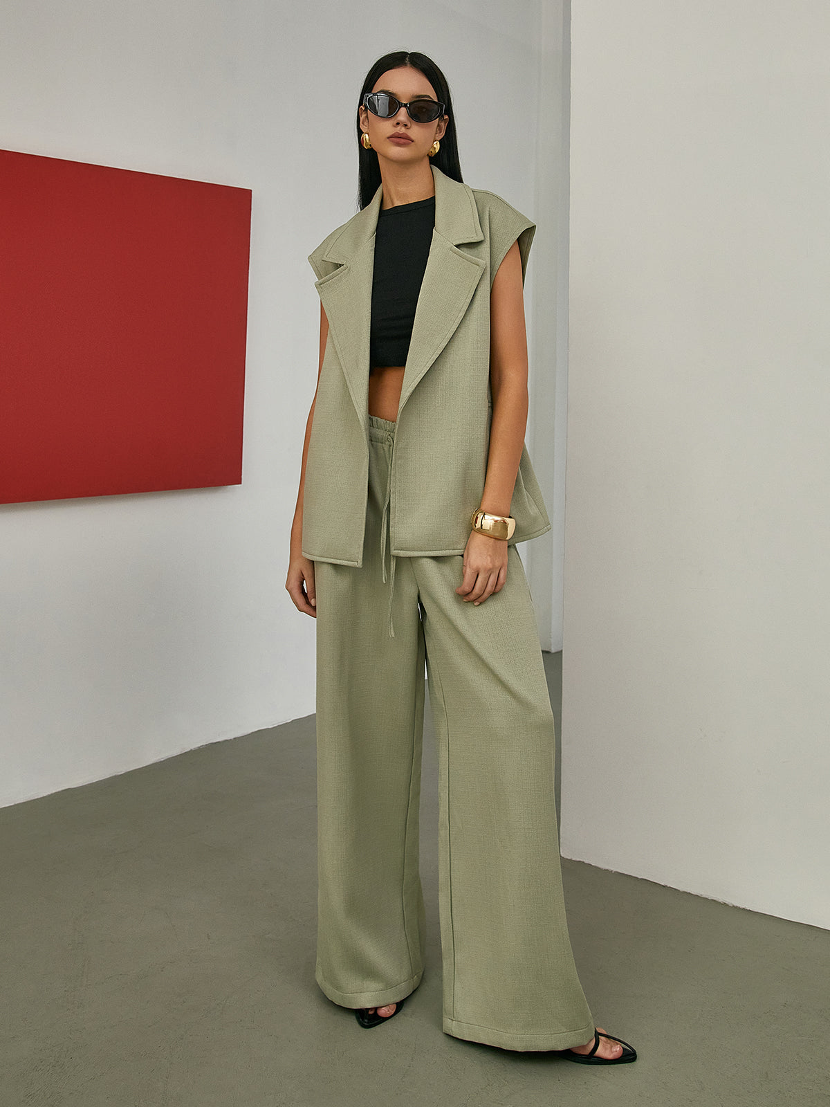 Lisa | Elegante Taillierte Weste mit Gürtel