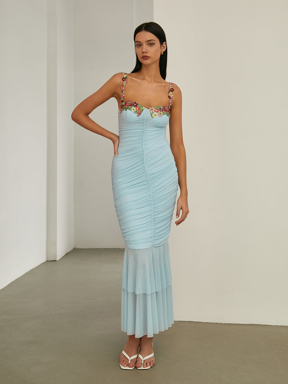 Klara | Elegantes Faltenrock-Mermaid-Kleid