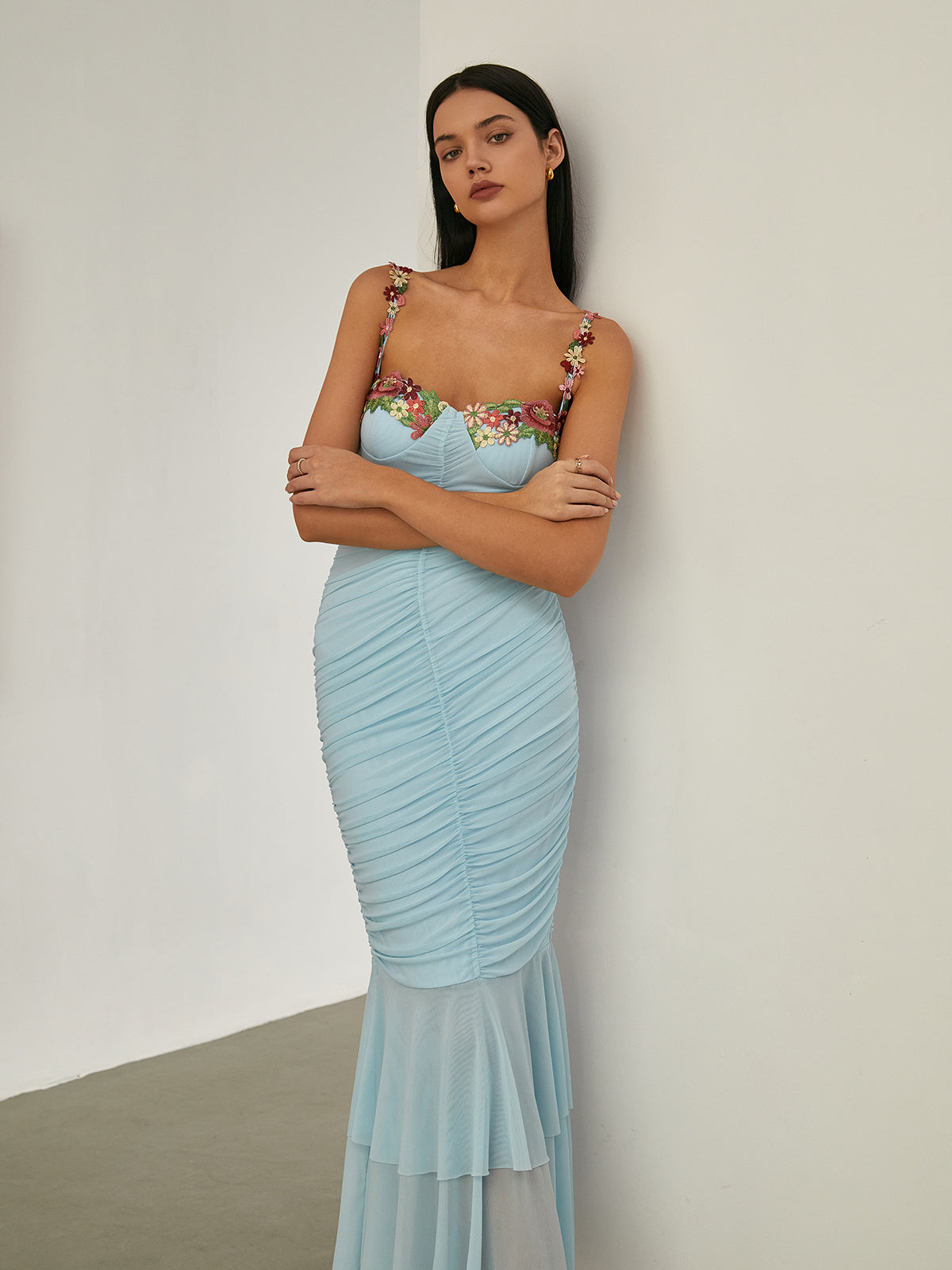 Klara | Elegantes Faltenrock-Mermaid-Kleid