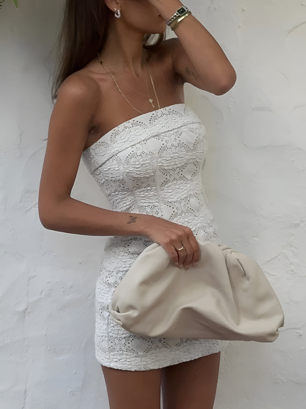 Lea | Spitzen Tube Kurzkleid