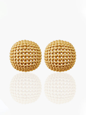 Leona | Elegante Kupfer Quadrat Gitter Ohrringe