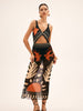 Laura | Luftiger Mesh-Maxirock mit Vogelprint