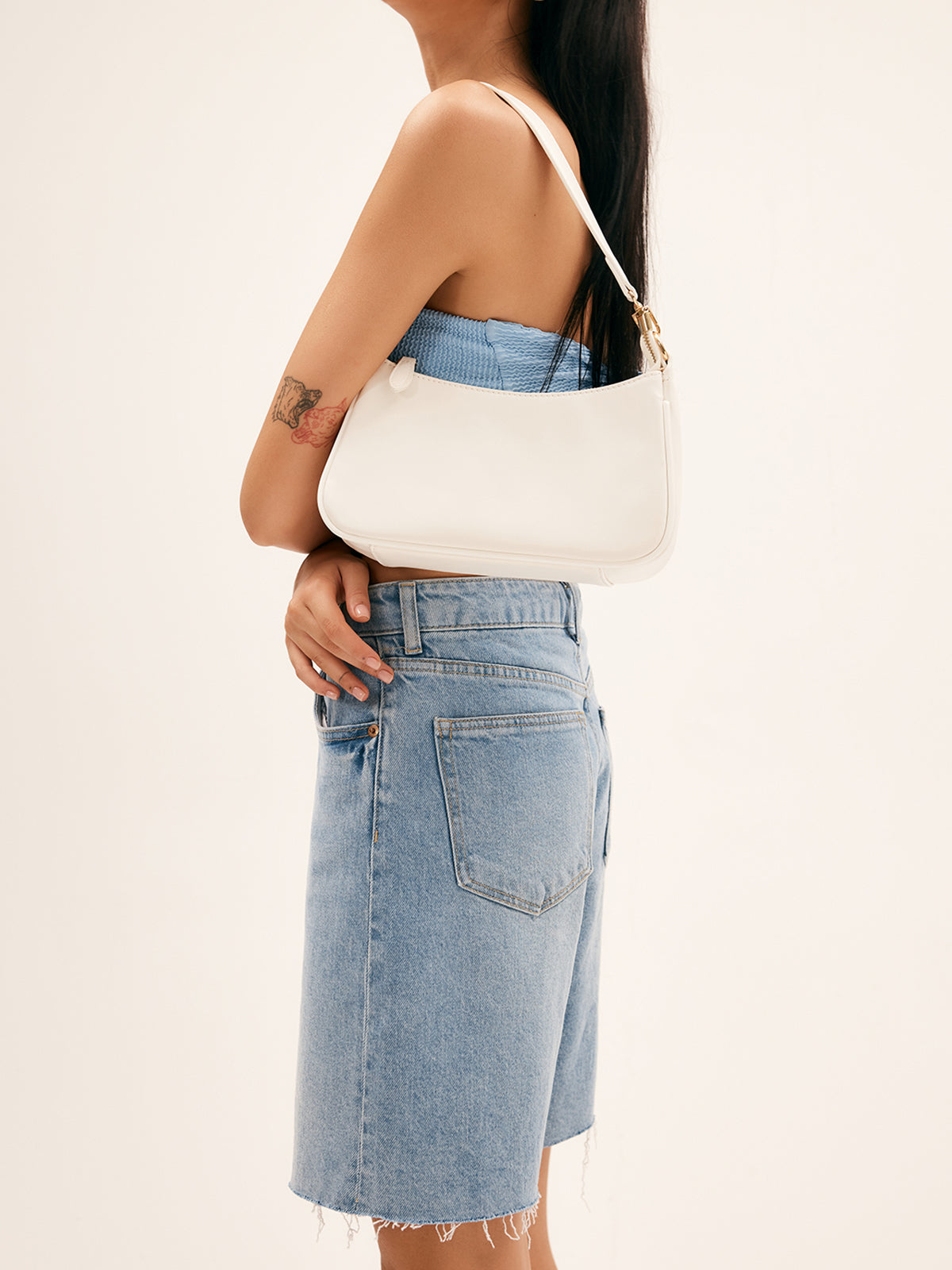 Sophie | Minimalistische Reißverschluss Schultertasche