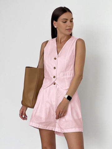 Felix | Elegantes Baumwoll- und Leinen-Shorts-Set