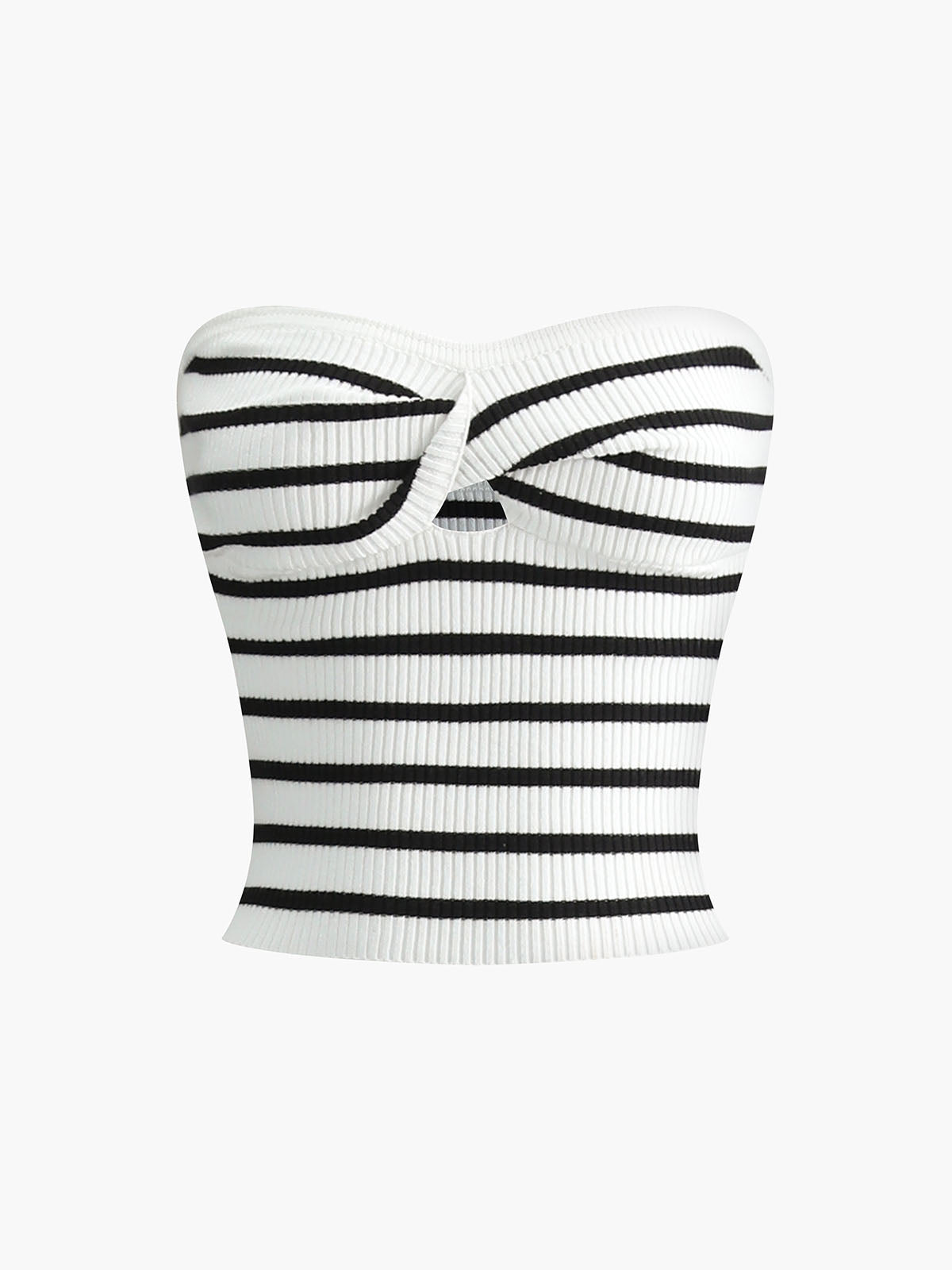 Clara | Gestreiftes Tube Top mit Drehdetail