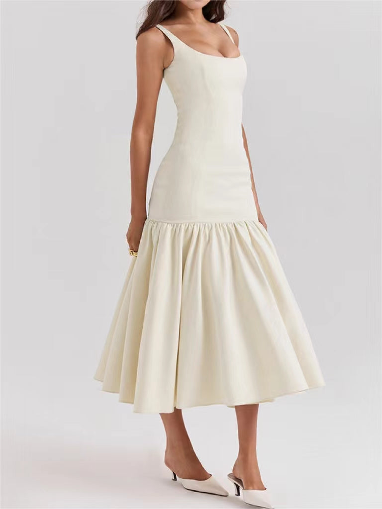 Marlene | Rüschensommerkleid in Maxilänge