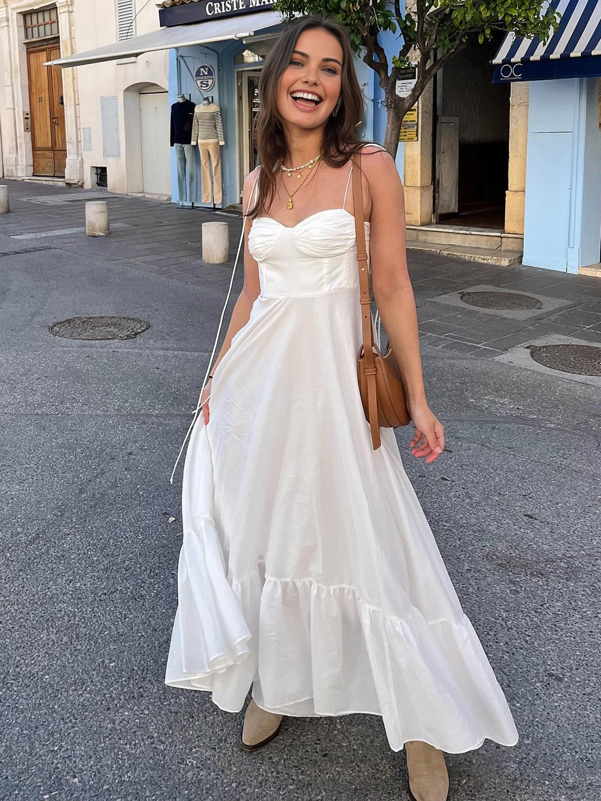 Selina | Elegantes Maxikleid mit Korsett-Details