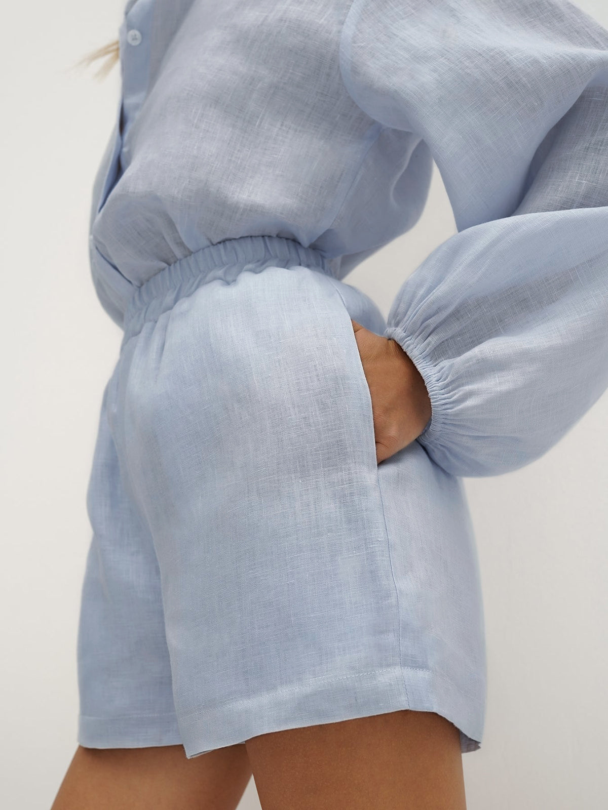 Leo | Lässiges Baumwoll- und Leinen-Shorts-Set