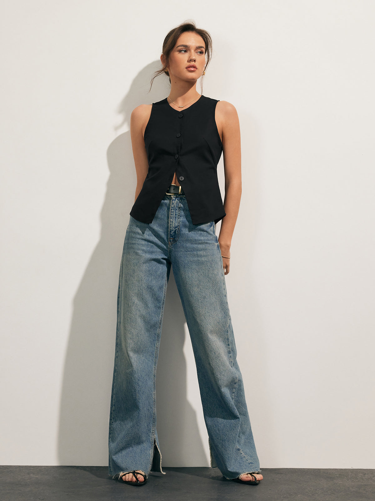 Lina | Leichtes Leinenmischgewebe Top